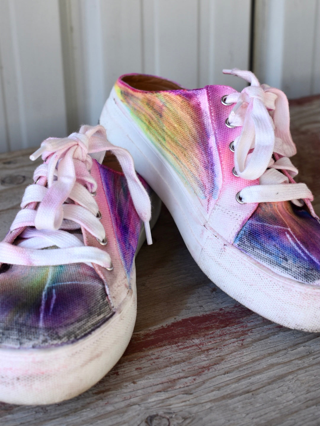 Multicolored Slide On Sneakers