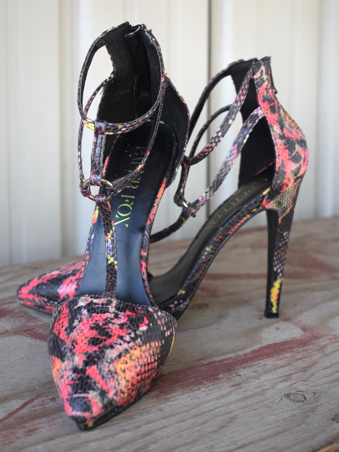 Paper Fox Multi-color Stiletto Heel