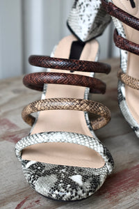 Snakeskin Mule Heel