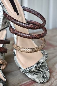 Snakeskin Mule Heel